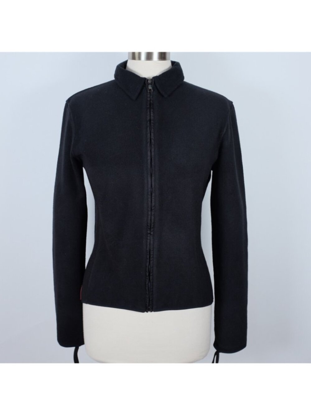 Y2K Prada Sport sz XL jacket fleece black zip front - Picture 4 of 11